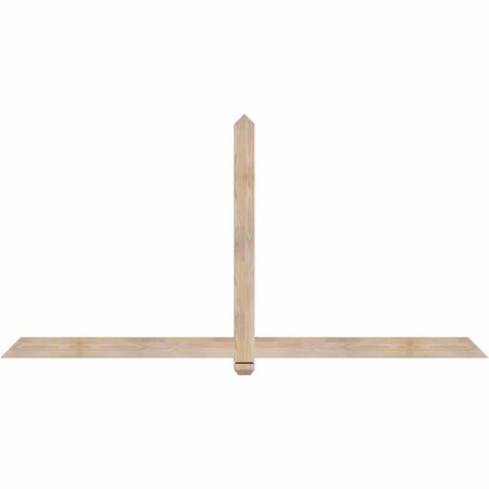 Ekena Millwork Eugene Smooth Timber Gable Bracket, Douglas Fir, 84"W x 42"H x 1 1/2"D x 3 1/2"F, 12/12 Pitch GBW084X42X0204EUG00SDF